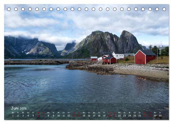 Produktbild: VESTERALEN UND LOFOTEN - Inselparadies im Eismeer (Tischkalender 2026 DIN A5 quer), CALVENDO Monatskalender