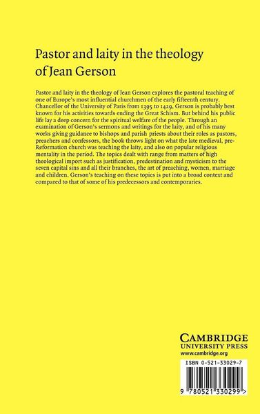 Produktbild: Pastor and Laity in the Theology of Jean Gerson