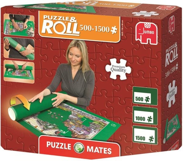 Puzzle Mates Puzzle & Roll up to 1500 pcs Tapete para rompecabezas o Tapiz  para rompecabezas o Alfombra para rompecabezas
