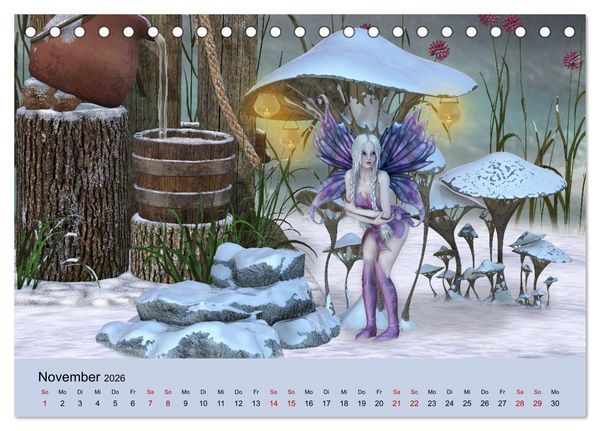 Produktbild: Elfenlichter, die Reise geht weiter (Tischkalender 2026 DIN A5 quer), CALVENDO Monatskalender