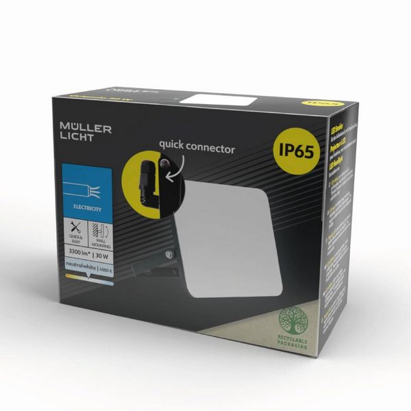 Produktbild: M&uuml;ller-Licht Orlando 21600073 LED-Au&szlig;enstrahler 30W Leuchtfarben: Neutralwei&szlig;