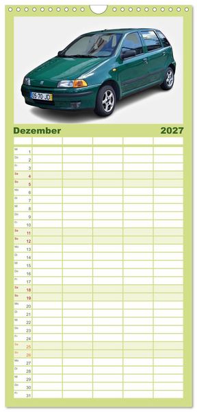 Produktbild: Familienplaner 2027 - Italienische Klassiker mit 5 Spalten (Wandkalender, 21 x 45 cm) CALVENDO