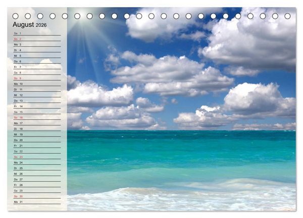 Produktbild: Traumstr&auml;nde (Tischkalender 2026 DIN A5 quer), CALVENDO Monatskalender