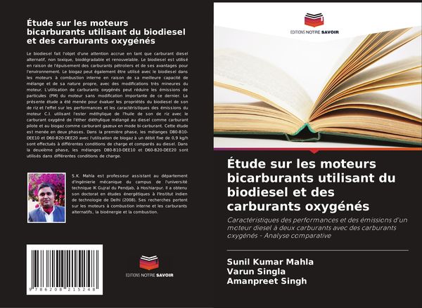 Produktbild: &Eacute;tude sur les moteurs bicarburants utilisant du biodiesel et des carburants oxyg&eacute;n&eacute;s