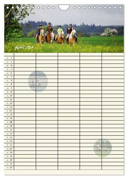 Produktbild: Haflinger Pferde - Stall- und Familienplaner 2026 (Wandkalender 2026 DIN A4 hoch), CALVENDO Monatskalender