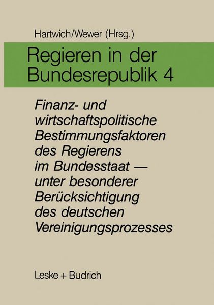 Produktbild: Regieren in der Bundesrepublik IV