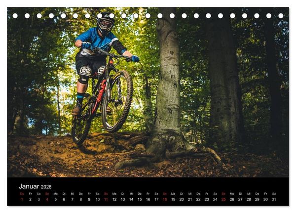 Produktbild: Mountainbike Action (Tischkalender 2026 DIN A5 quer), CALVENDO Monatskalender