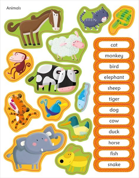 Mein erstes Stickerbuch: 100 englische Wörter