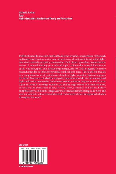 Produktbild: Higher Education: Handbook of Theory and Research