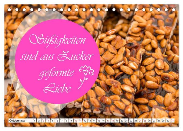 Produktbild: Liebe aus Zucker (Tischkalender 2026 DIN A5 quer), CALVENDO Monatskalender