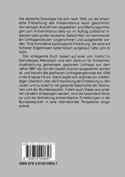 Produktbild: Antisemitismus in der Bundesrepublik Deutschland