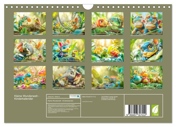 Produktbild: Kleine Wunderwelt - Kinderkalender (Wandkalender 2026 DIN A4 quer), CALVENDO Monatskalender