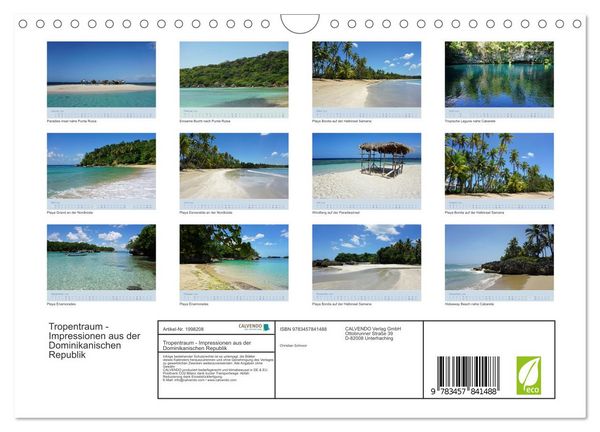 Produktbild: Tropentraum - Impressionen aus der Dominikanischen Republik (Wandkalender 2026 DIN A4 quer), CALVENDO Monatskalender