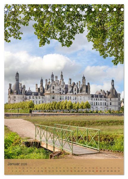 Produktbild: Die Schl&ouml;sser im Loiretal (Tischkalender 2026 DIN A5 hoch), CALVENDO Monatskalender