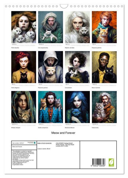 Produktbild: Meow and Forever (Wall Calendar 2026 DIN A3 portrait), CALVENDO 12 Month Wall Calendar