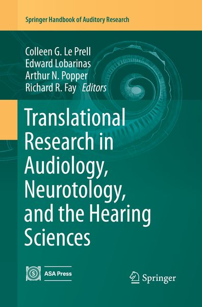 Produktbild: Translational Research in Audiology, Neurotology, and the Hearing Sciences
