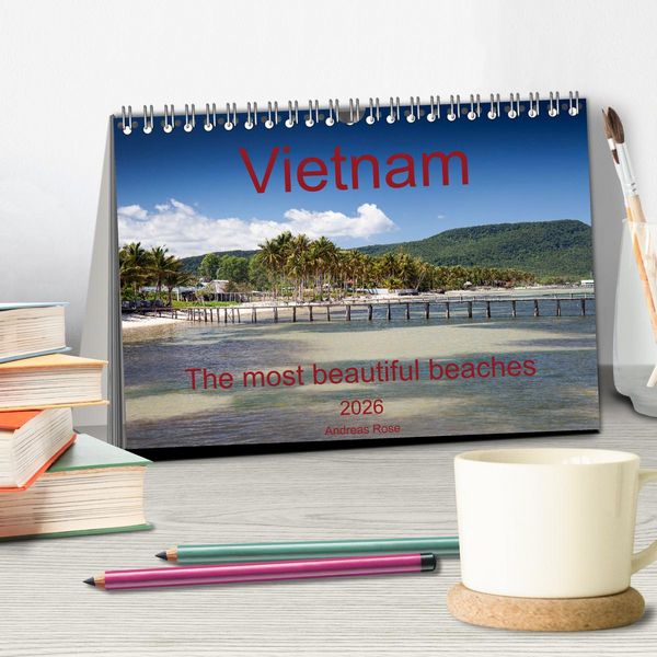 Produktbild: Vietnam`s most beautiful beaches (Desk Calendar 2026 DIN A5 landscape), CALVENDO 12 Month DeskCalendar