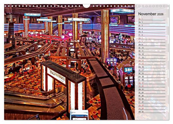 Produktbild: Las Vegas - Die bunte Welt der Casinos (Wandkalender 2026 DIN A3 quer), CALVENDO Monatskalender