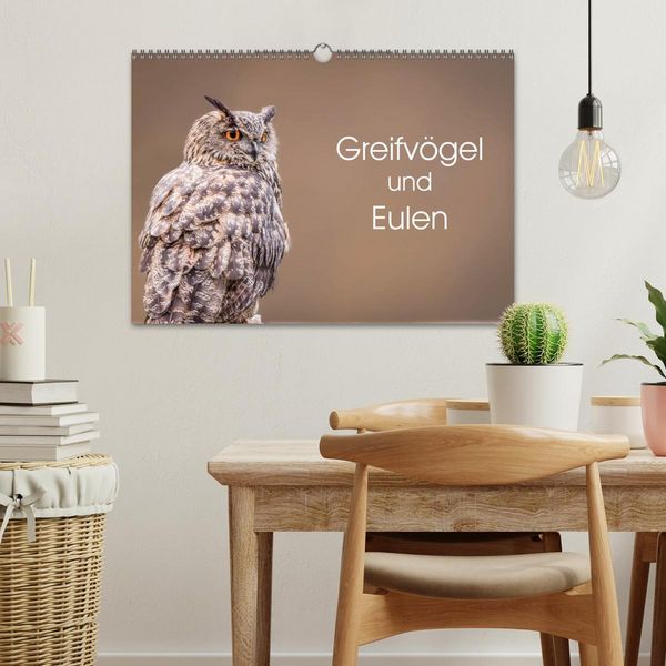 Produktbild: Greifv&ouml;gel und Eulen (Wandkalender 2026 DIN A3 quer), CALVENDO Monatskalender