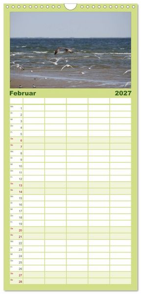 Produktbild: Familienplaner 2027 - Texel, eine Perle Frieslands mit 5 Spalten (Wandkalender, 21 x 45 cm) CALVENDO