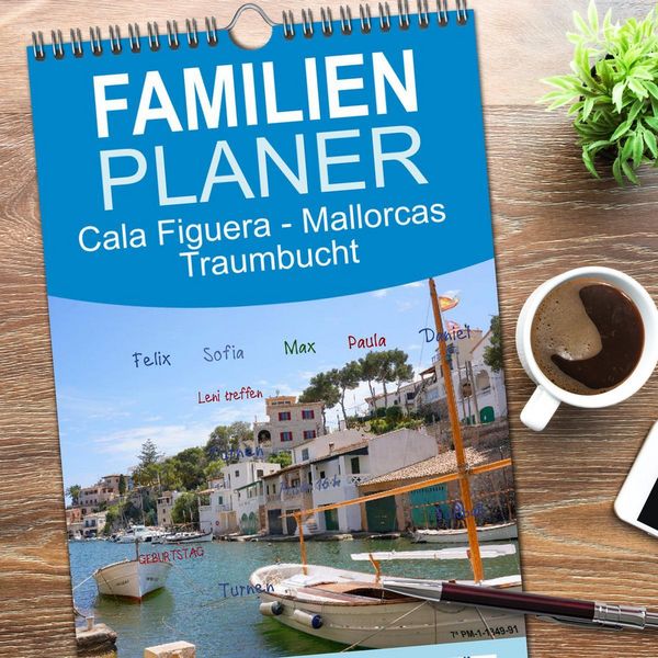 Produktbild: Familienplaner 2026 - Cala Figuera - Mallorcas Traumbucht mit 5 Spalten (Wandkalender, 21 x 45 cm) CALVENDO