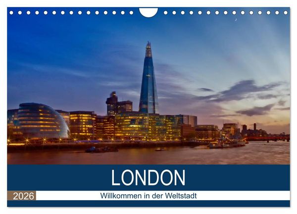 Produktbild: LONDON Willkommen in der Weltstadt (Wandkalender 2026 DIN A4 quer), CALVENDO Monatskalender