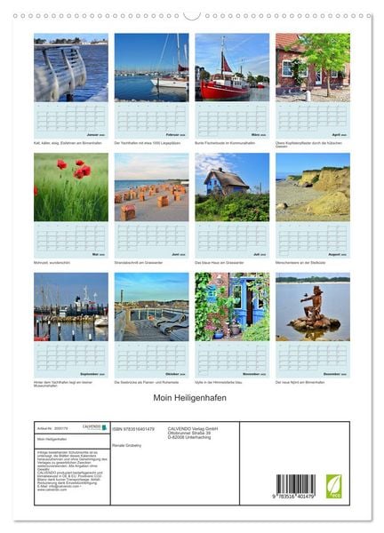 Produktbild: Moin Heiligenhafen (hochwertiger Premium Wandkalender 2026 DIN A2 hoch), Kunstdruck in Hochglanz
