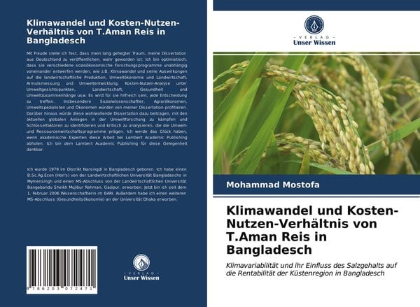 Klimawandel und Kosten-Nutzen-Verhältnis von T.Aman Reis in Bangladesch, Taschenbuch von Mohammad Mostofa, Verlag Unser Wissen, 9786203072471