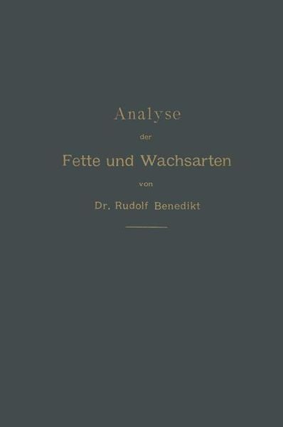 Produktbild: Analyse der Fette und Wachsarten