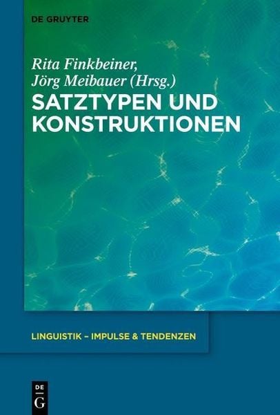 Produktbild: Satztypen und Konstruktionen