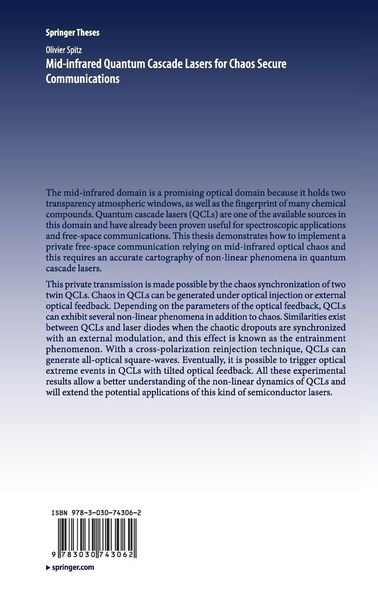Produktbild: Mid-infrared Quantum Cascade Lasers for Chaos Secure Communications