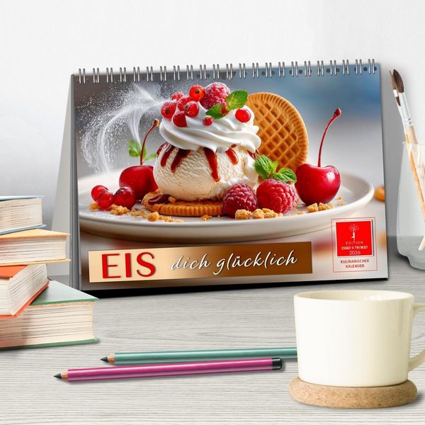 Produktbild: EIS dich gl&uuml;cklich (Tischkalender 2026 DIN A5 quer), CALVENDO Monatskalender