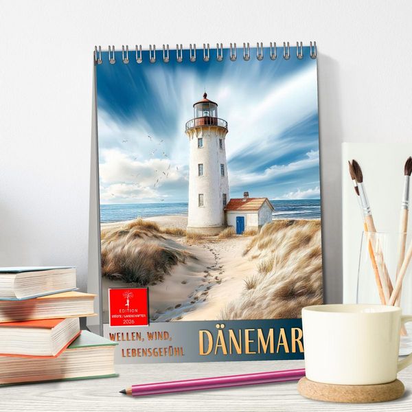 Produktbild: D&auml;nemark - Wellen, Wind, Lebensgef&uuml;hl (Tischkalender 2026 DIN A5 hoch), CALVENDO Monatskalender
