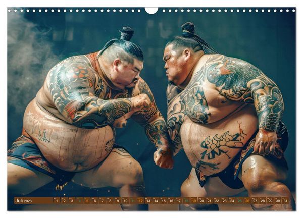Produktbild: Sumo - Japans schwere Ringer (Wandkalender 2026 DIN A3 quer), CALVENDO Monatskalender
