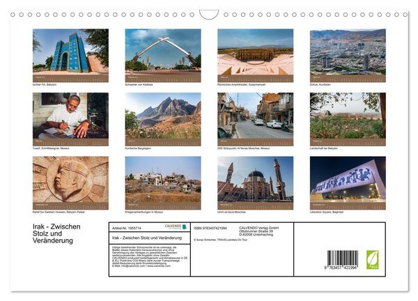 Produktbild: Irak - Zwischen Stolz und Ver&auml;nderung (Wandkalender 2026 DIN A3 quer), CALVENDO Monatskalender