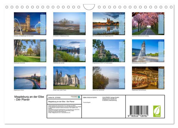Produktbild: Magdeburg an der Elbe - Der Planer (Wandkalender 2026 DIN A4 quer), CALVENDO Monatskalender