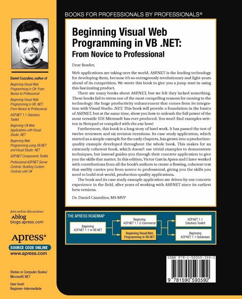 Produktbild: Beginning Visual Web Programming in VB .NET