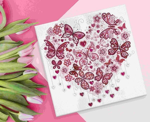Produktbild: URSUS Erwachsenen-Bastelsets Diamond Painting, Diamanten Mandala Herz, Set 10