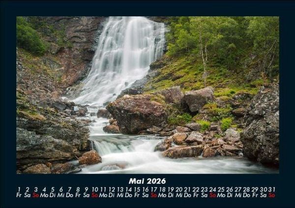 Produktbild: Wasserf&auml;lle 2026 Fotokalender DIN A5