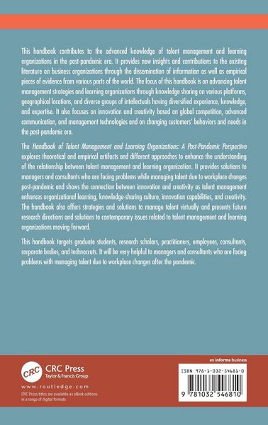 Produktbild: Handbook of Talent Management and Learning Organizations