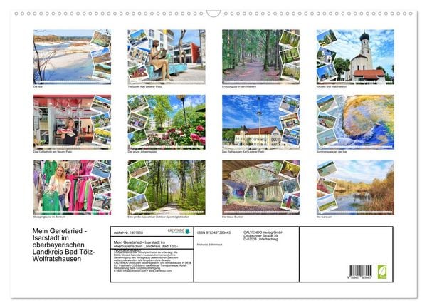 Produktbild: Mein Geretsried - Isarstadt im oberbayerischen Landkreis Bad T&ouml;lz-Wolfratshausen (Wandkalender 2026 DIN A2 quer), CALVENDO Monatskalender