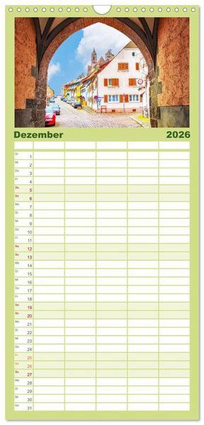 Produktbild: Familienplaner 2026 - Breisach - Stadt am Rhein mit Charme mit 5 Spalten (Wandkalender, 21 x 45 cm) CALVENDO