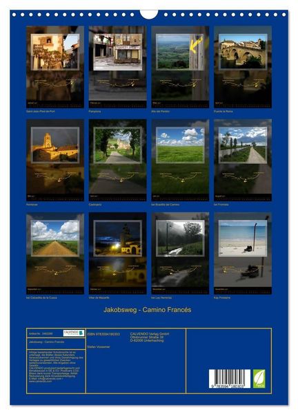 Produktbild: Jakobsweg - Camino Franc&eacute;s (Wandkalender 2027 DIN A3 hoch), CALVENDO Monatskalender