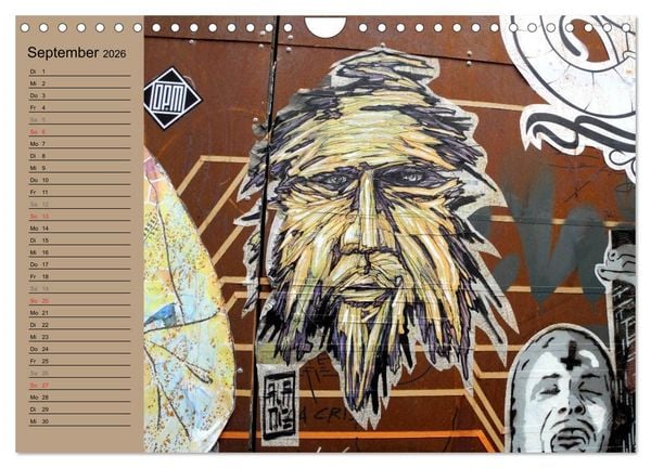 Produktbild: Street-Art Berlin (Wandkalender 2026 DIN A4 quer), CALVENDO Monatskalender