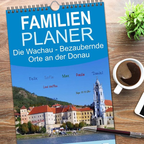 Produktbild: Familienplaner 2026 - Die Wachau - Bezaubernde Orte an der Donau mit 5 Spalten (Wandkalender, 21 x 45 cm) CALVENDO