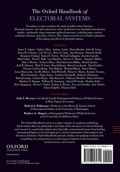 Produktbild: The Oxford Handbook of Electoral Systems