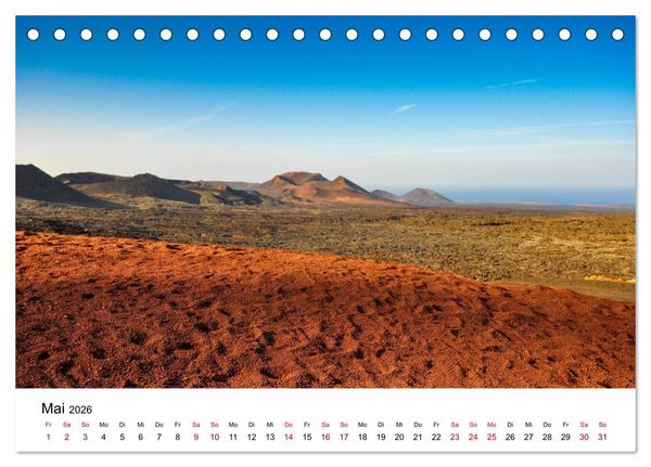 Produktbild: Lanzarote - Die Farben der Natur (Tischkalender 2026 DIN A5 quer), CALVENDO Monatskalender