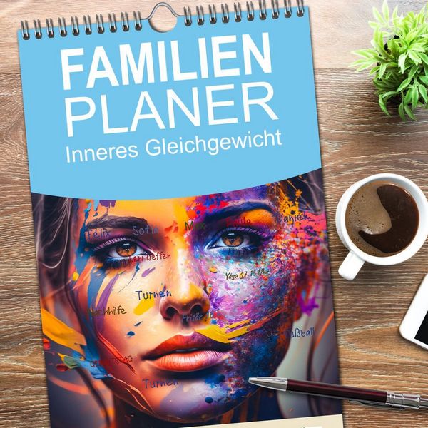 Produktbild: Familienplaner 2026 - Inneres Gleichgewicht mit 5 Spalten (Wandkalender, 21 x 45 cm) CALVENDO