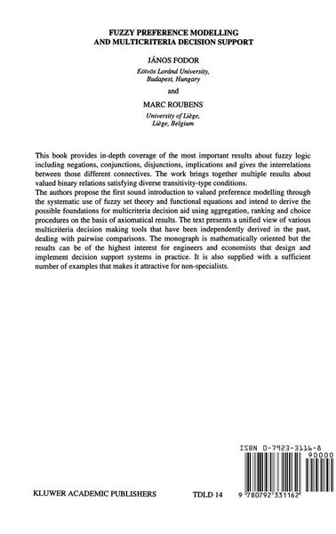 Produktbild: Fuzzy Preference Modelling and Multicriteria Decision Support