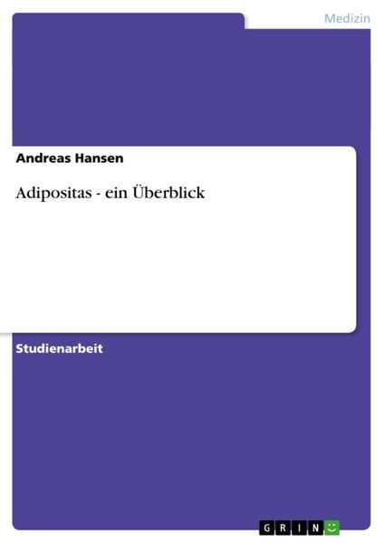 Produktbild: Adipositas - ein &Uuml;berblick